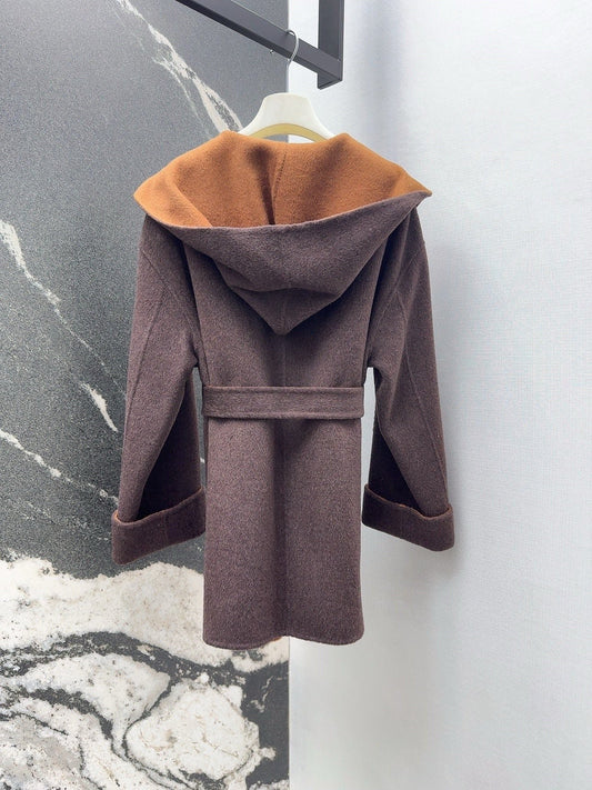 MAX MARA 25S HOODED MID-LENGTH COAT 160