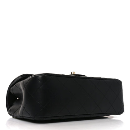 Lambskin Quilted Mini Rectangular Flap Black