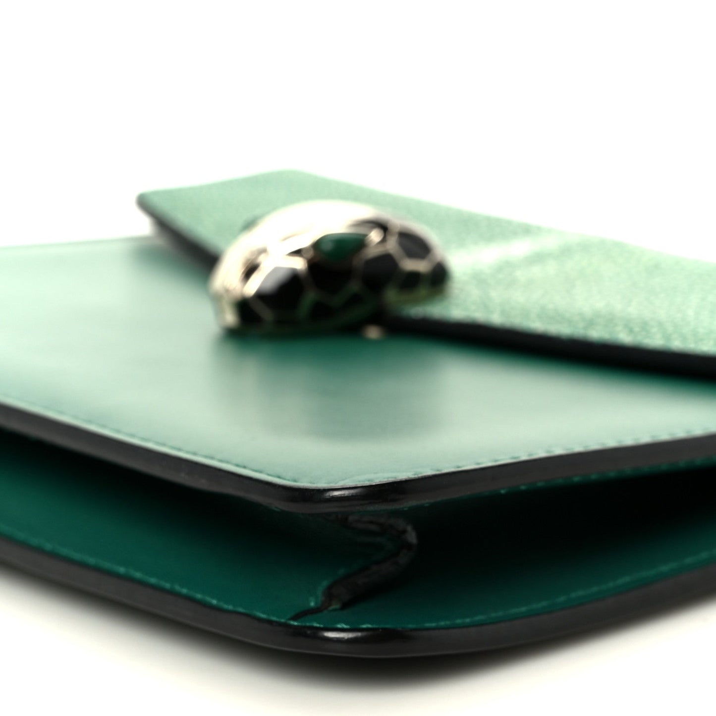 Galuchat Calfskin Serpenti Forever Crossbody Bag Green