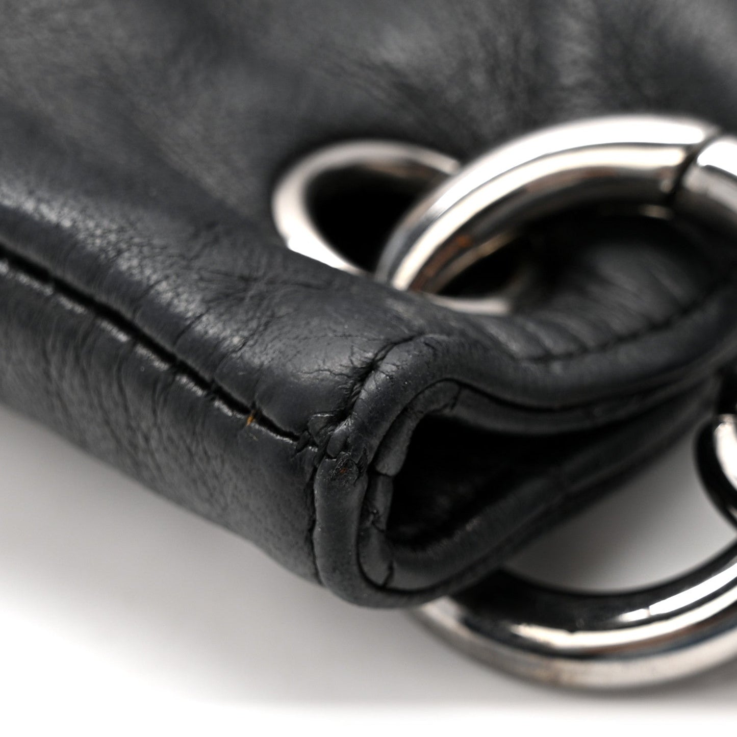 Lambskin Large Soft and Chain Hobo Black