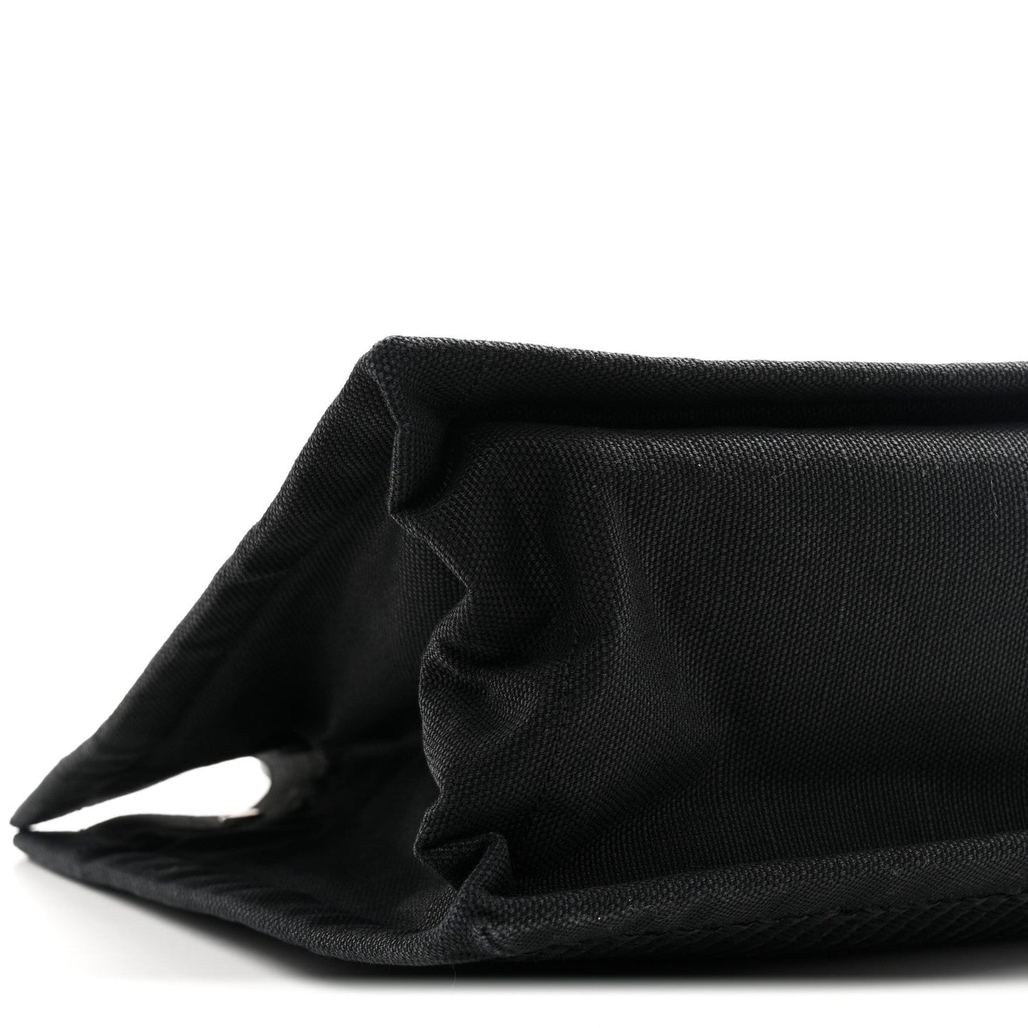 Raffia Linen Calfskin Rive Gauche Tote Black