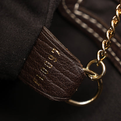 Mini Lin Monogram Bucket Bag Ebene