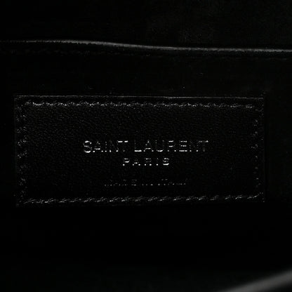 Calfskin Crocodile Embossed Medium Monogram Sunset Black