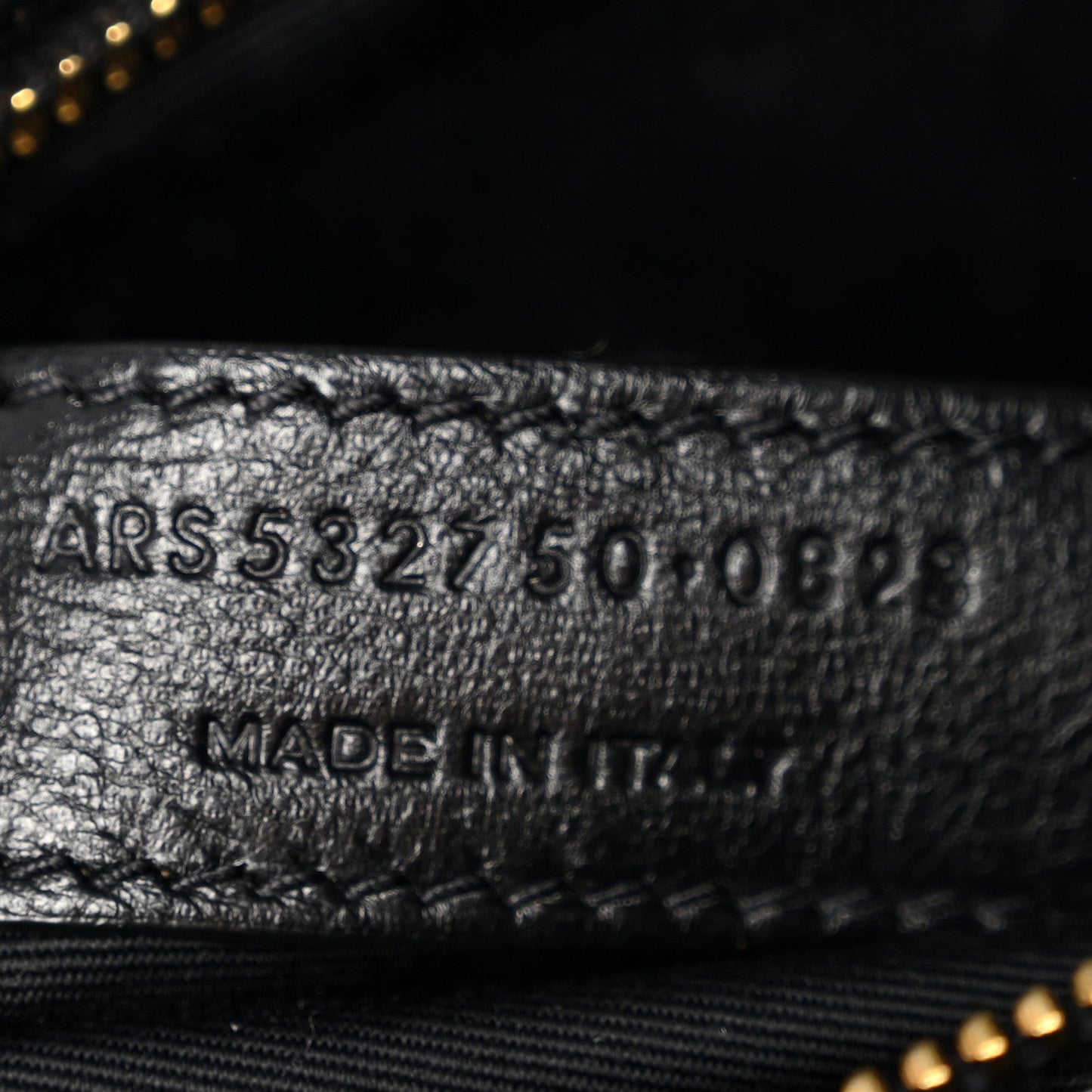 Grain De Poudre Monogram Cassandra Clasp Bag Black