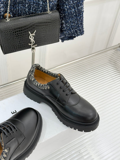 Dior Explorer III Derby Shoe Black Beige Calfskin Cotton & Technical Fabric