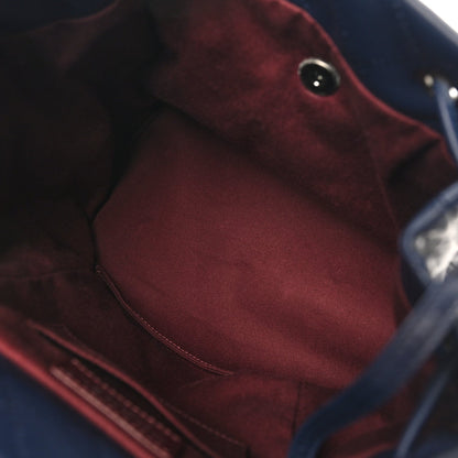Lambskin Quilted Daily Supple Backpack Blue