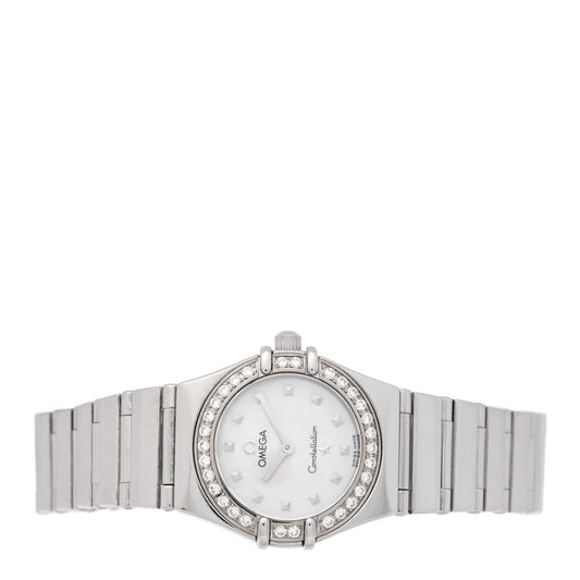 Stainless Steel Diamond Bezel Mother of Pearl 22mm Constellation My Choice Quartz Watch 1465.71.00