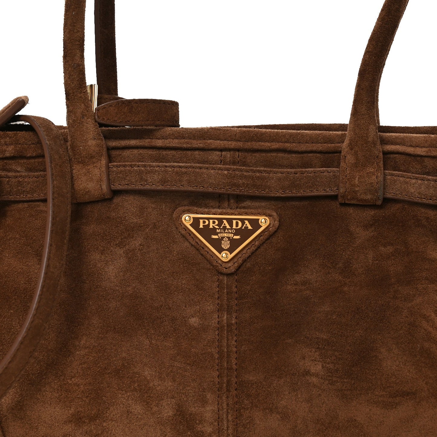 Suede Triangle Medium Bonnie Shoulder Bag Cacao