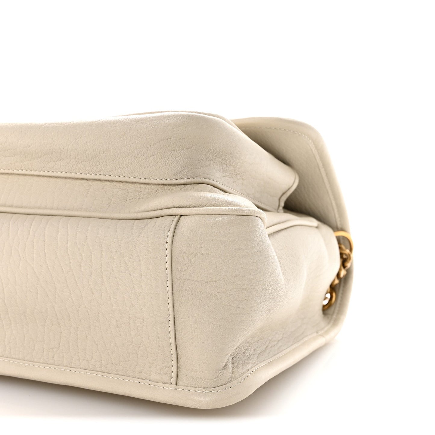 Grained Lambskin Monogram Medium Niki Chain Satchel Crema Soft