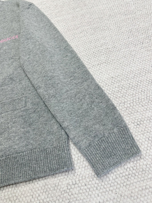 Gucci 2025 Cardigan With Intarsia Gray Wool Cashmere