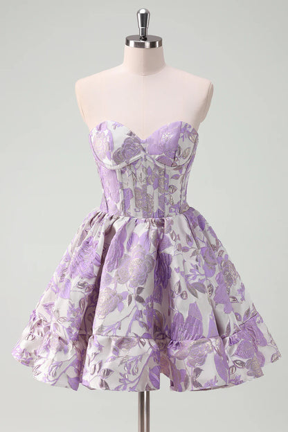 omberprom Fashion Homecoming Dress Cute Ball Gown Satin with Ruffle Sweetheart