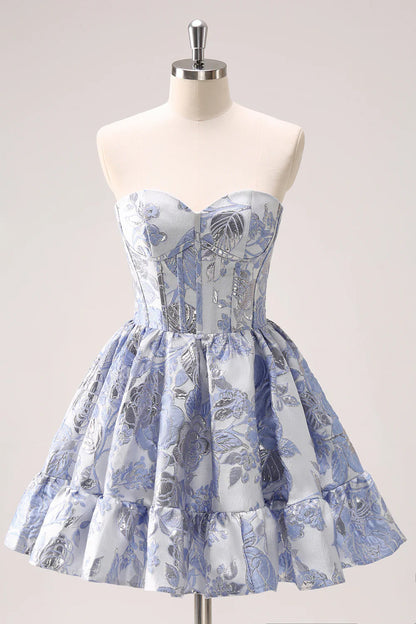 omberprom Fashion Homecoming Dress Cute Ball Gown Satin with Ruffle Sweetheart