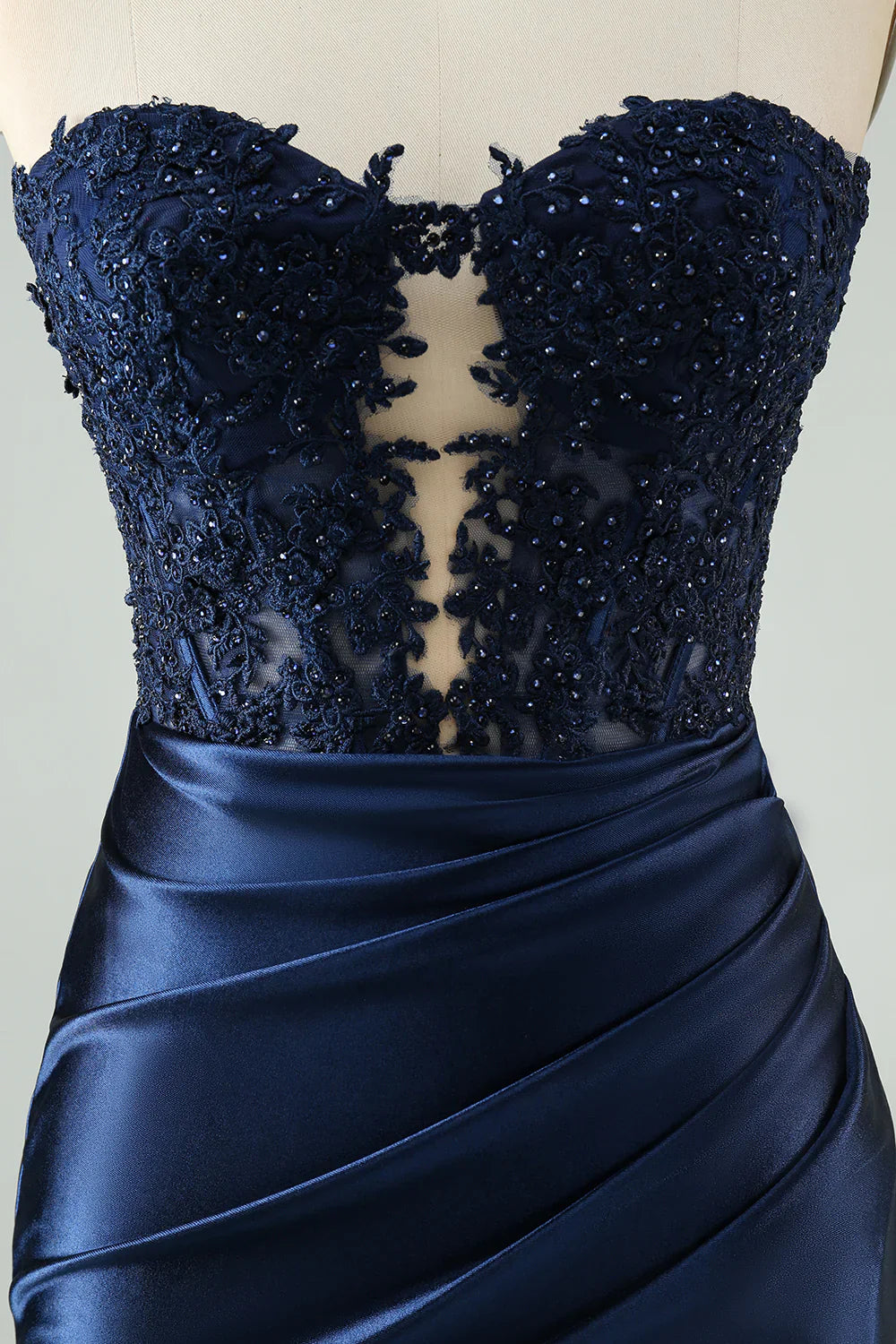 omberprom Short Homecoming Dress Navy Bodycon Sweetheart Corset Beaded with Hollow Out Graduation Dresses