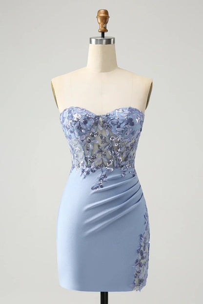 omberprom Charming Homecoming Dress Stylish Bodycon Sweetheart Graduation Dress with Sequins
