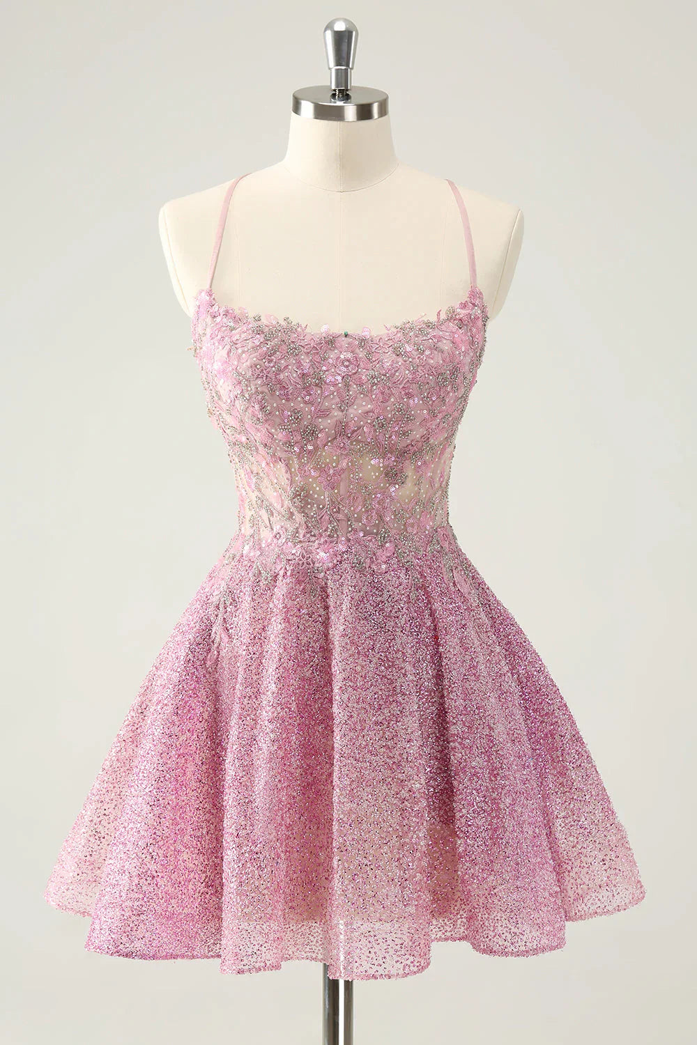 omberprom A Line Short Homecoming Dress with Appliques Graduation Dress Charming Party Dress