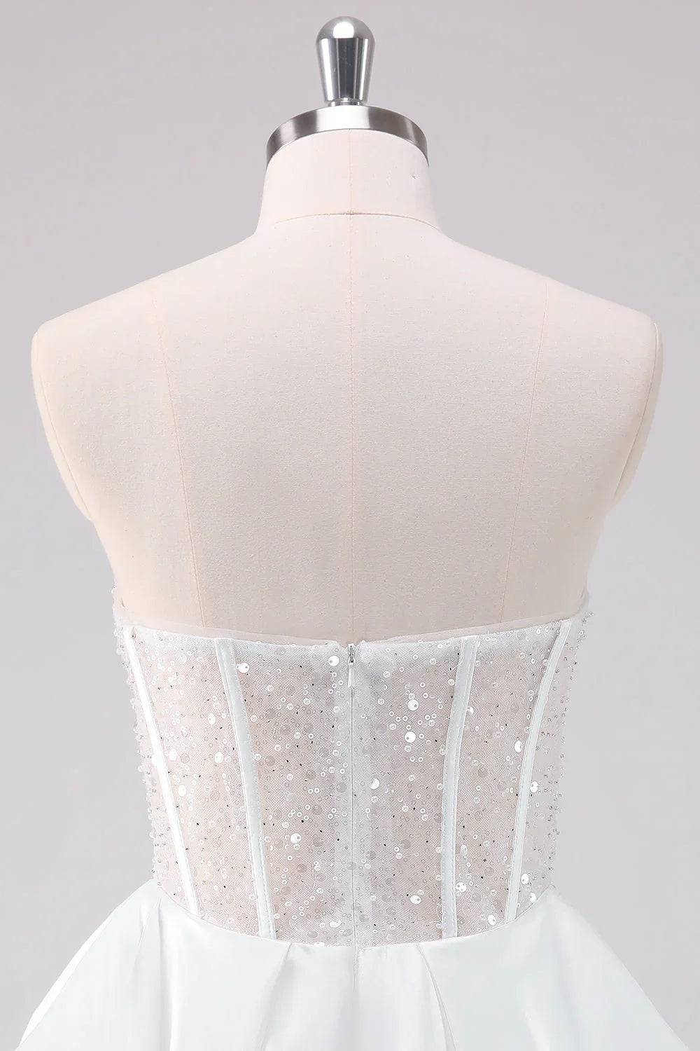 omberprom Fashionable and Beautiful Homecoming Dress Sparkly A Line Strapless Graduation Dress
