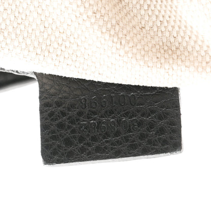 Pebbled Calfskin Medium Soho Chain Shoulder Bag Black