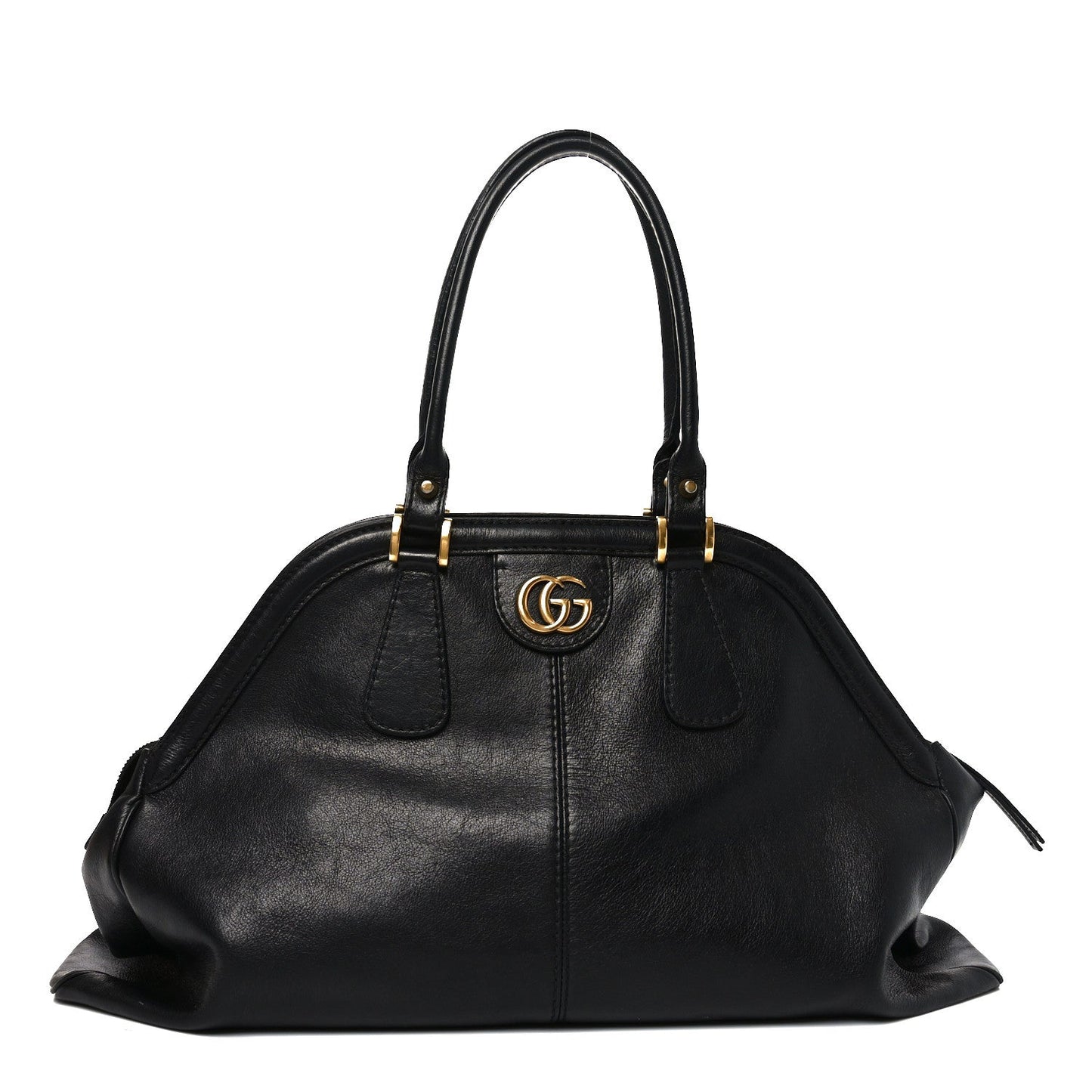 Calfskin Large Re(Belle) Top Handle Bag Black