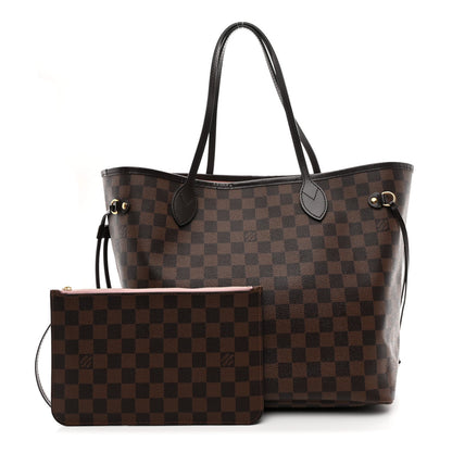 Damier Ebene Neo Neverfull MM Rose Ballerine