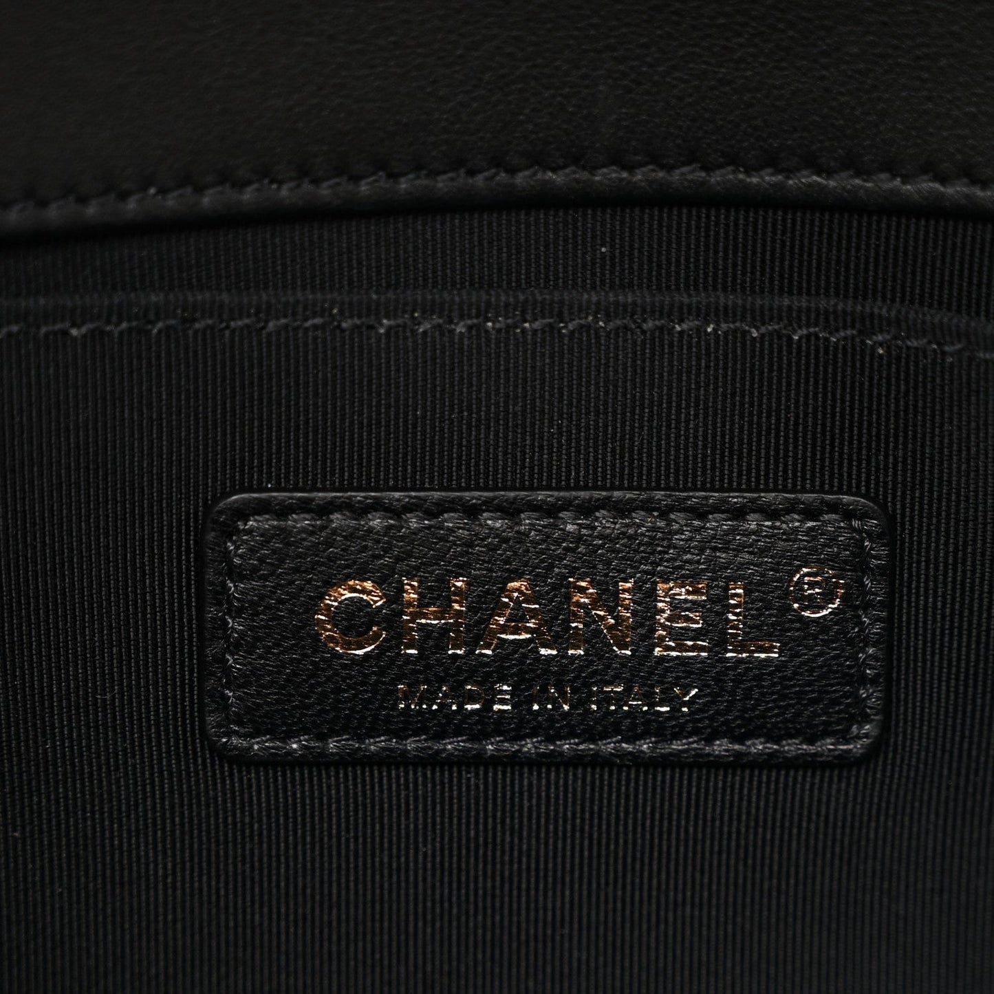 Lambskin Quilted Medium Boy Flap Black