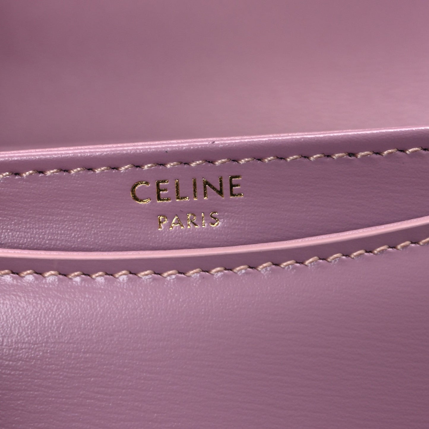 Shiny Calfskin Triomphe Mini Besace Clea Pastel Pink