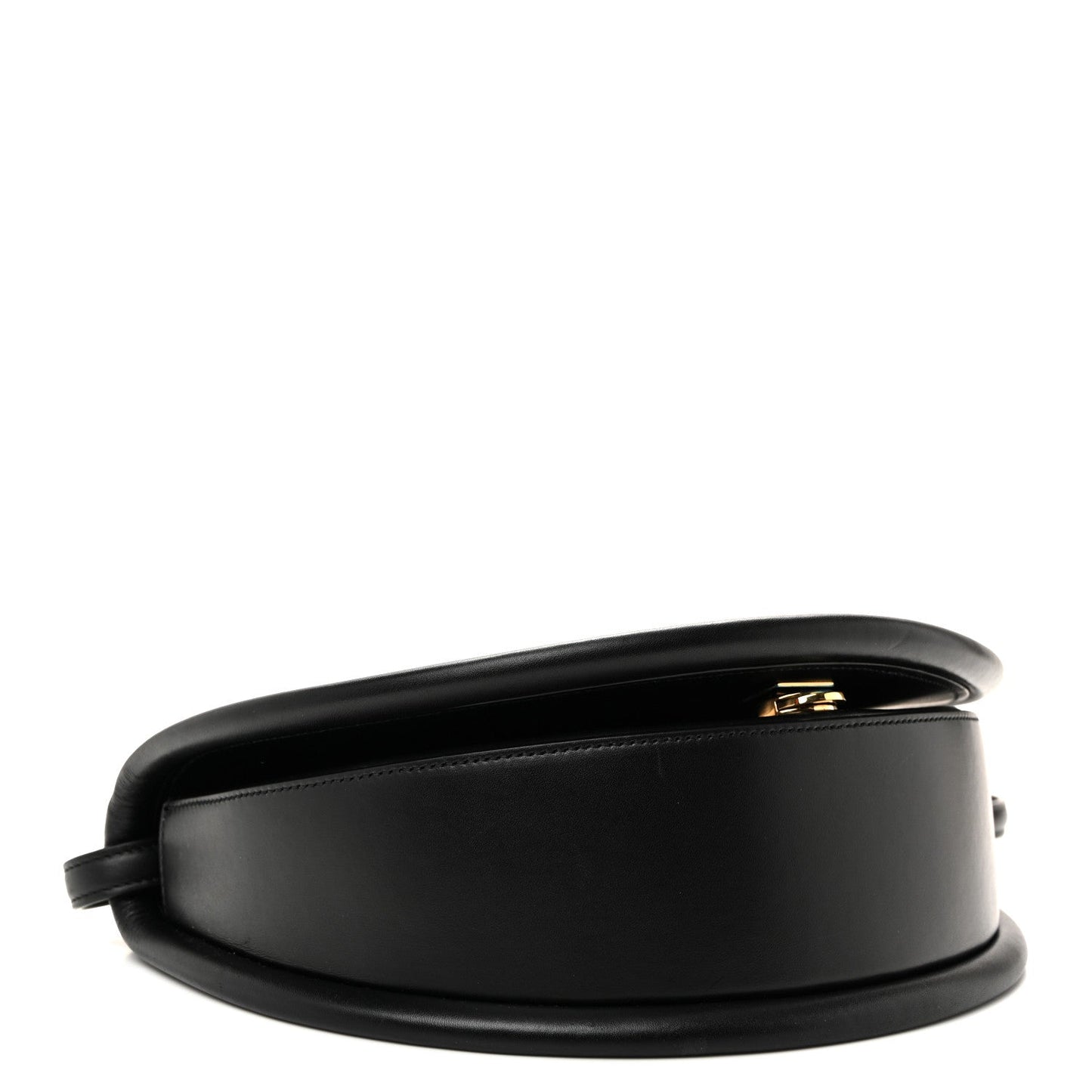 Calfskin Aura Shoulder Bag Black