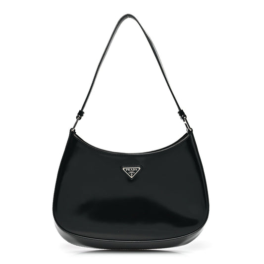 Spazzolato Cleo Shoulder Bag Black
