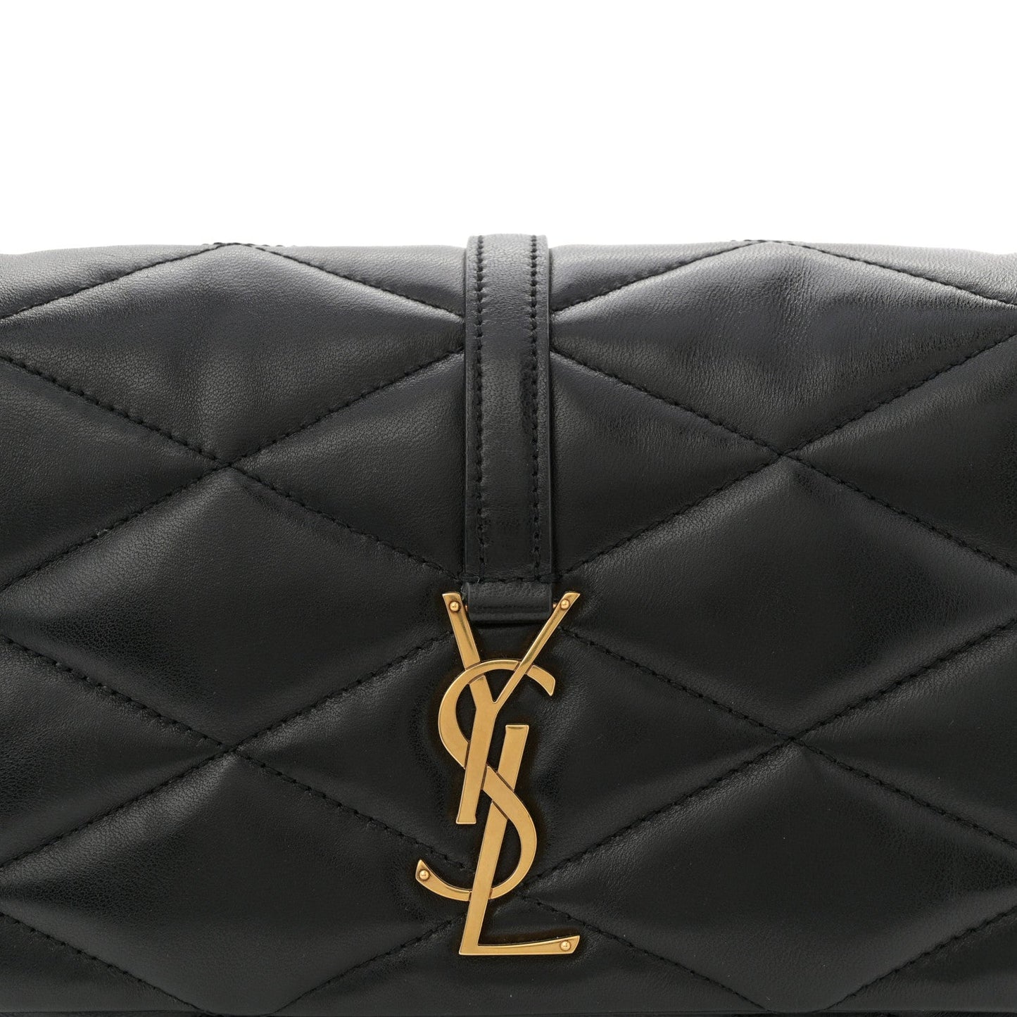 Lambskin Quilted Le 57 Diamond Shoulder Bag Black