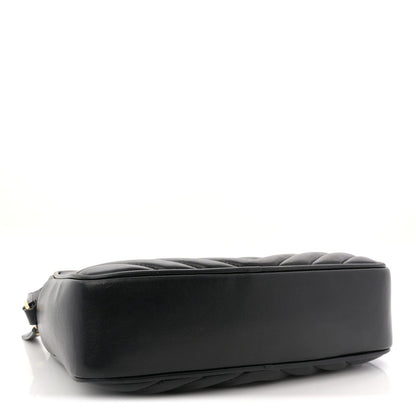 Calfskin Matelasse Monogram Lou Camera Bag Black