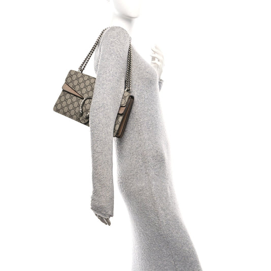 GG Supreme Monogram Small Dionysus Shoulder Bag Taupe