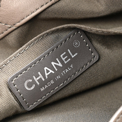 Calfskin Stitched Large Hobo Grey