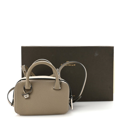 Taurillon Soft Nano Cool Box Satchel Tourterelle Ivory