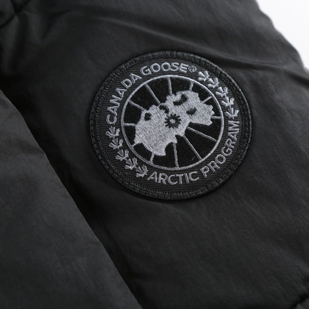 C. Goose Hooded Down Vest Black Polyester 0002