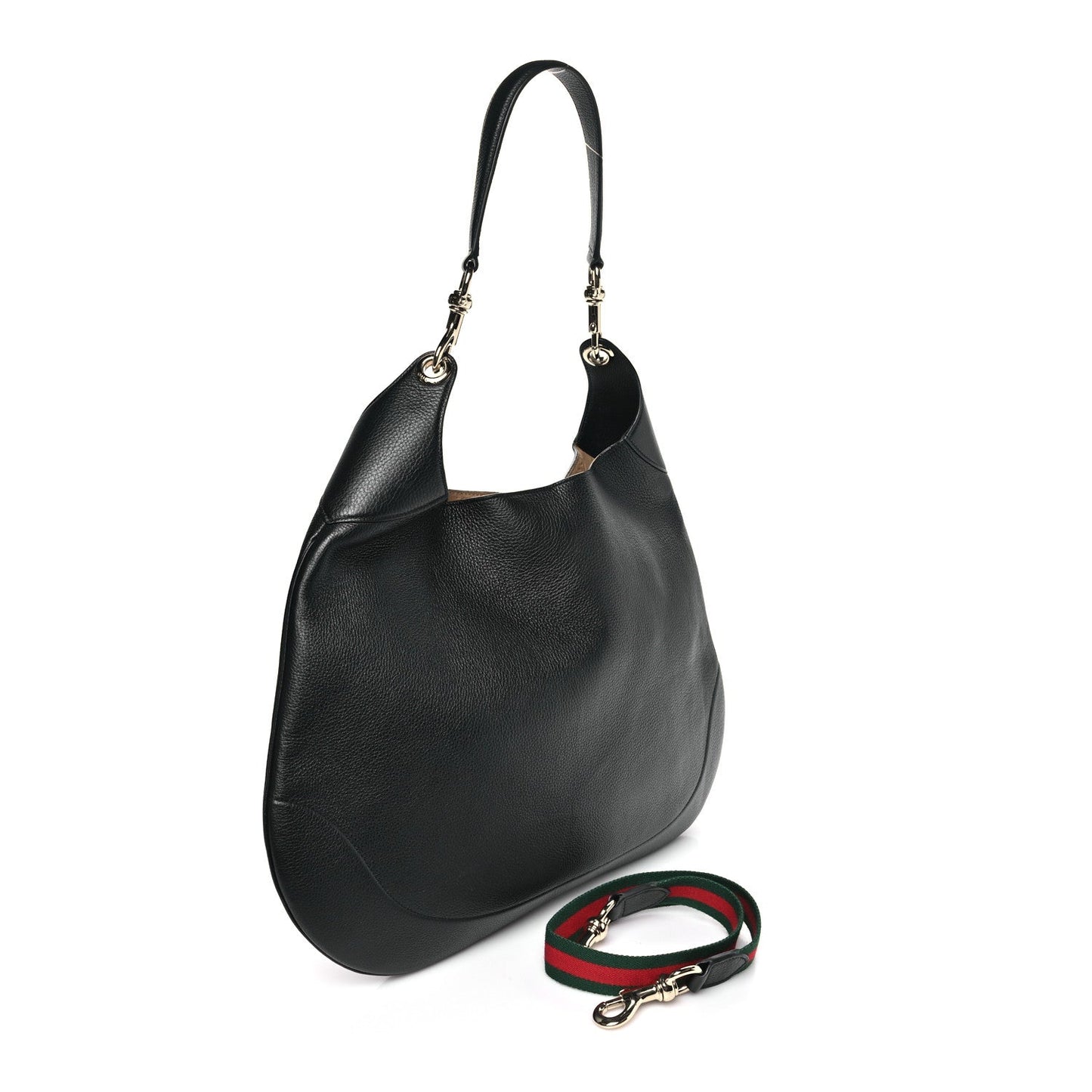Soft Grained Calfskin Maxi B Hobo Black