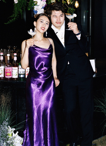 Elegant Deep Purple Spaghetti Strap Cross Backless Satin Long Prom Dress Evening Dress P4435