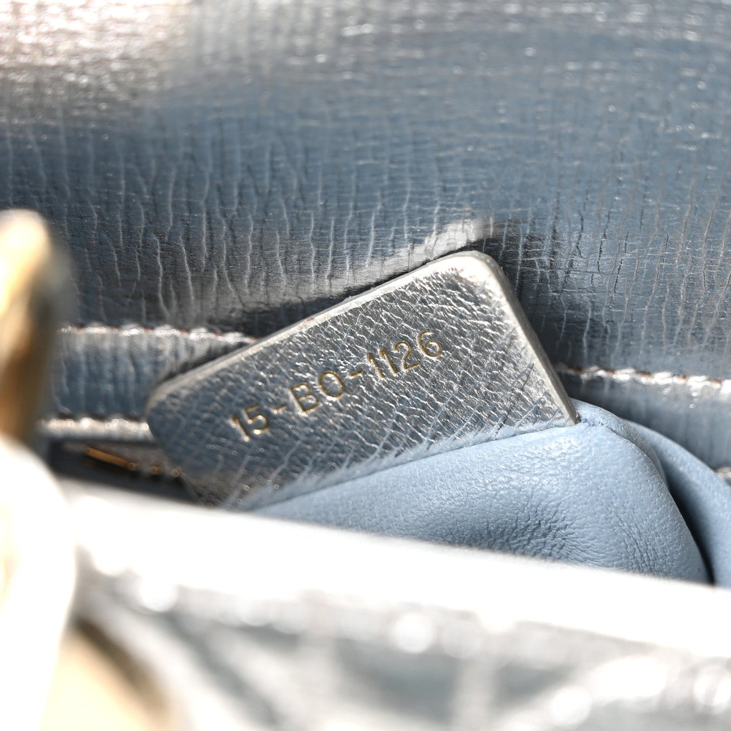 Metallic Grained Calfskin Cannage Mini Lady Dior Silver