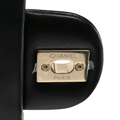 Lambskin Quilted Mini Square Flap Black