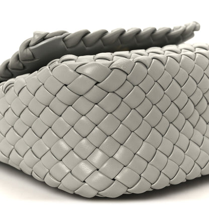 Nappa Intrecciato Small Cobble Shoulder Bag Agate Grey
