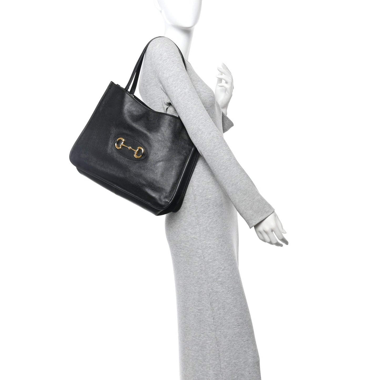 New Sakai Calfskin Lux Horsebit 1955 Tote Bag Black