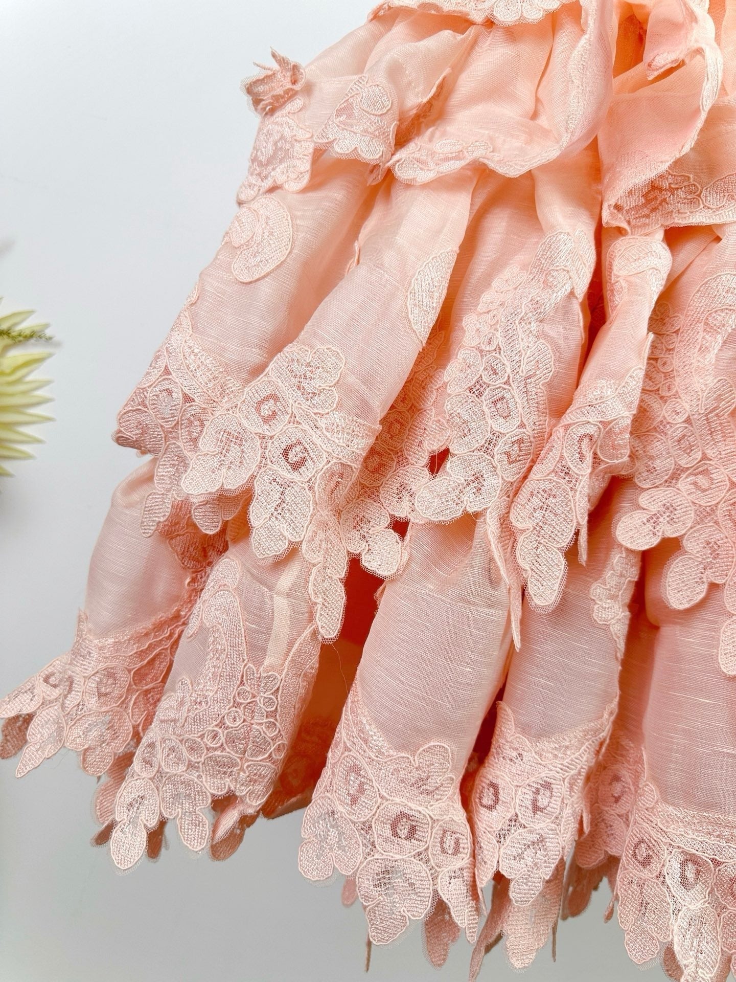 ZIMMERMANN LACE LAYERED MINI DRESS 270382
