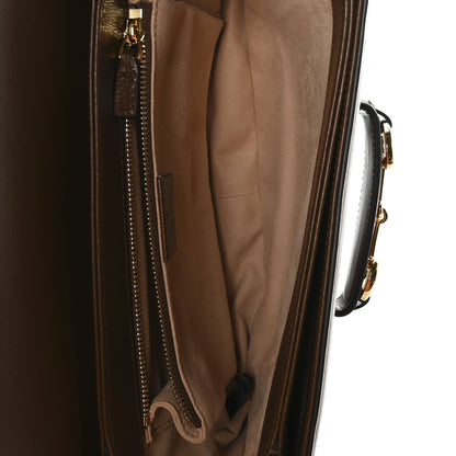 GG Supreme Monogram Horsebit 1955 Shoulder Bag Beige Brown Sugar