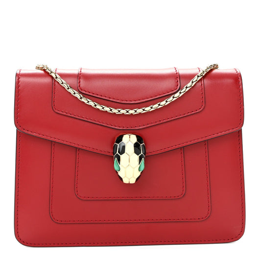 Calfskin Serpenti Forever Crossbody Bag Red