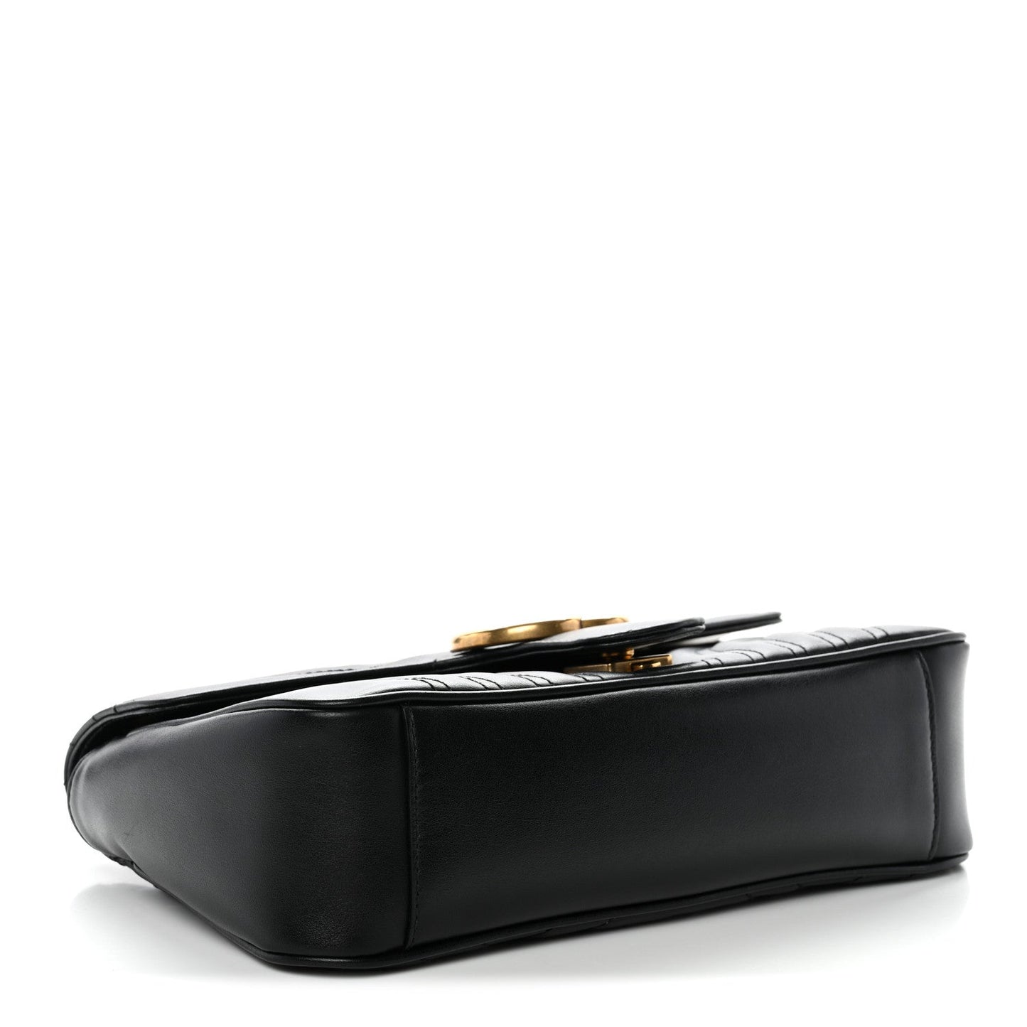 Calfskin Matelasse Small GG Marmont Shoulder Bag Black