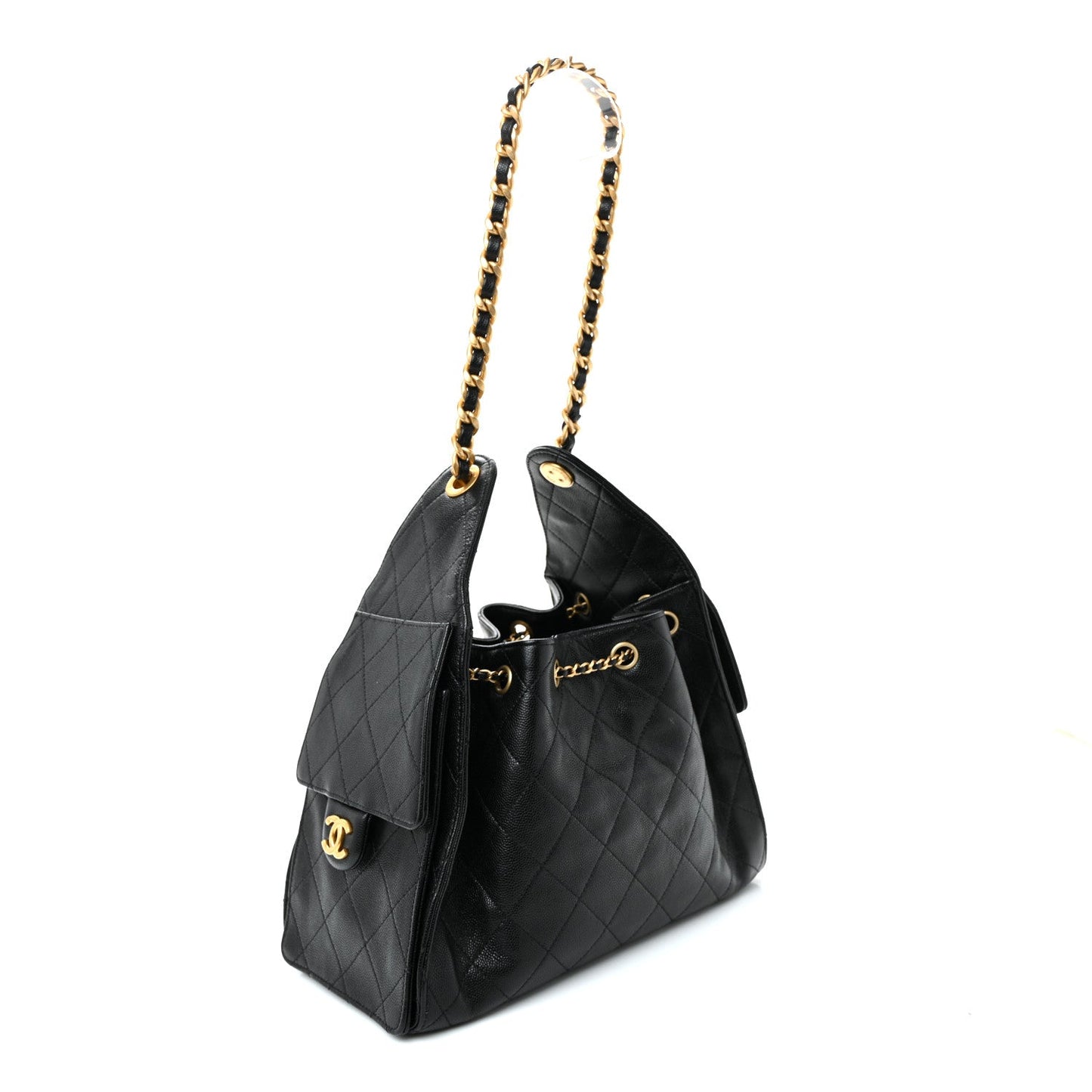 Caviar Quilted Small Chanel 25 Handbag Black