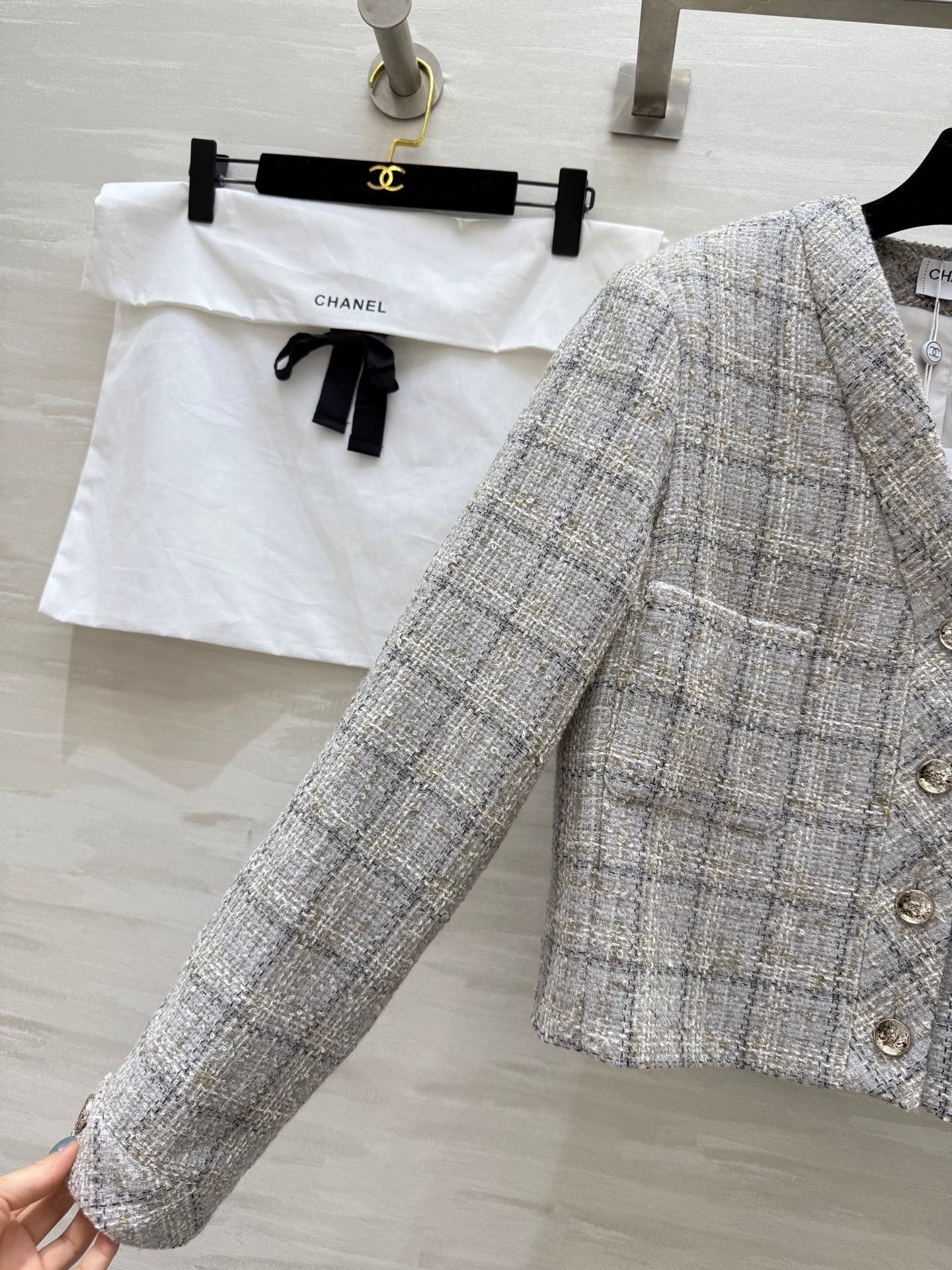 CC 26s Classic Jacket Beige-Grey Tweed 352293