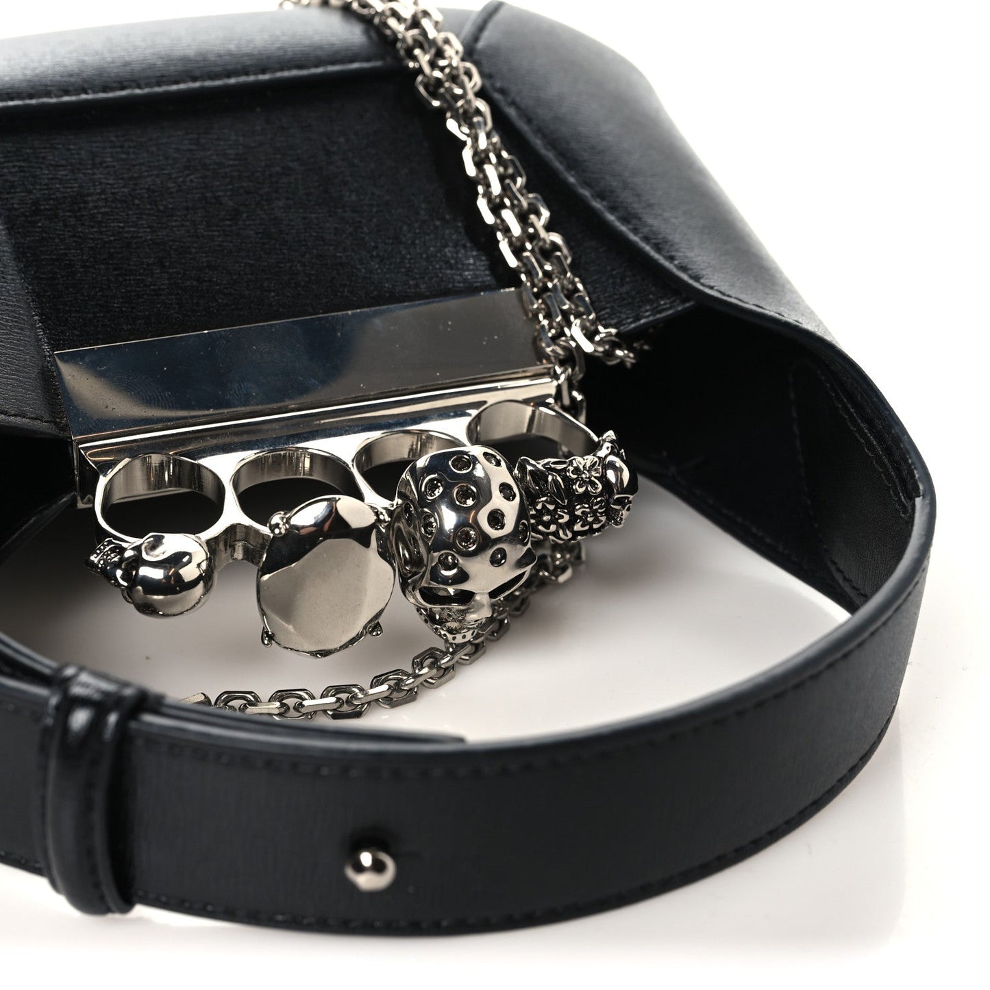 Calfskin Mini The Jeweled Hobo Black