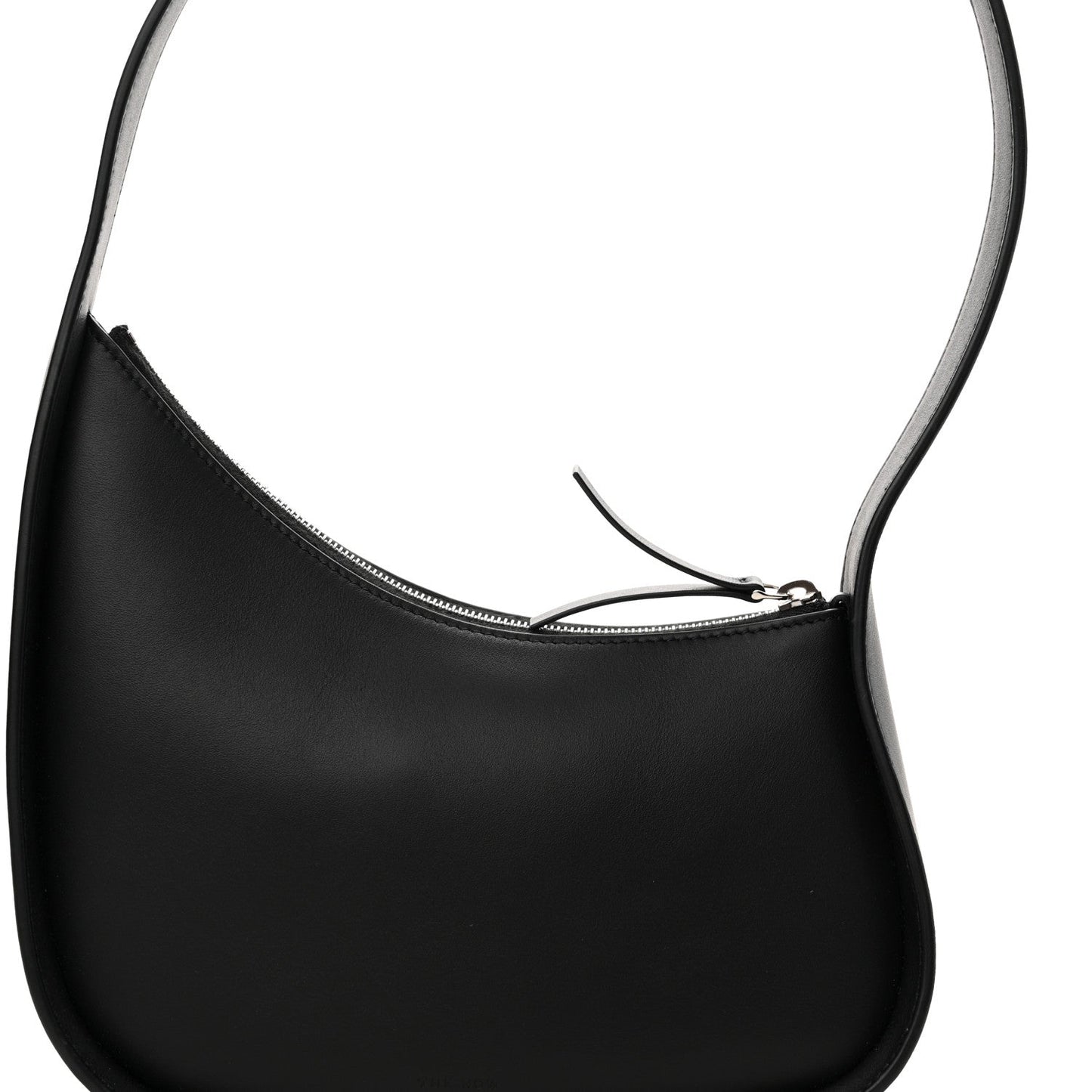 Smooth Calfskin Half Moon Shoulder Bag Black