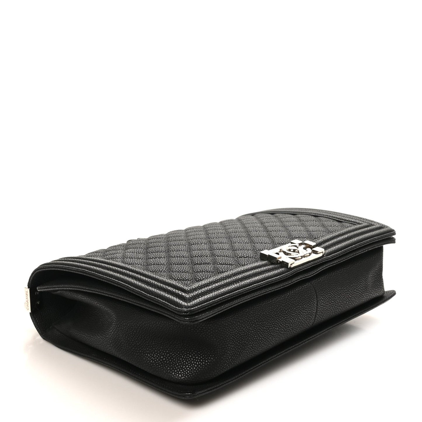 Caviar Quilted Large Boy Flap Black