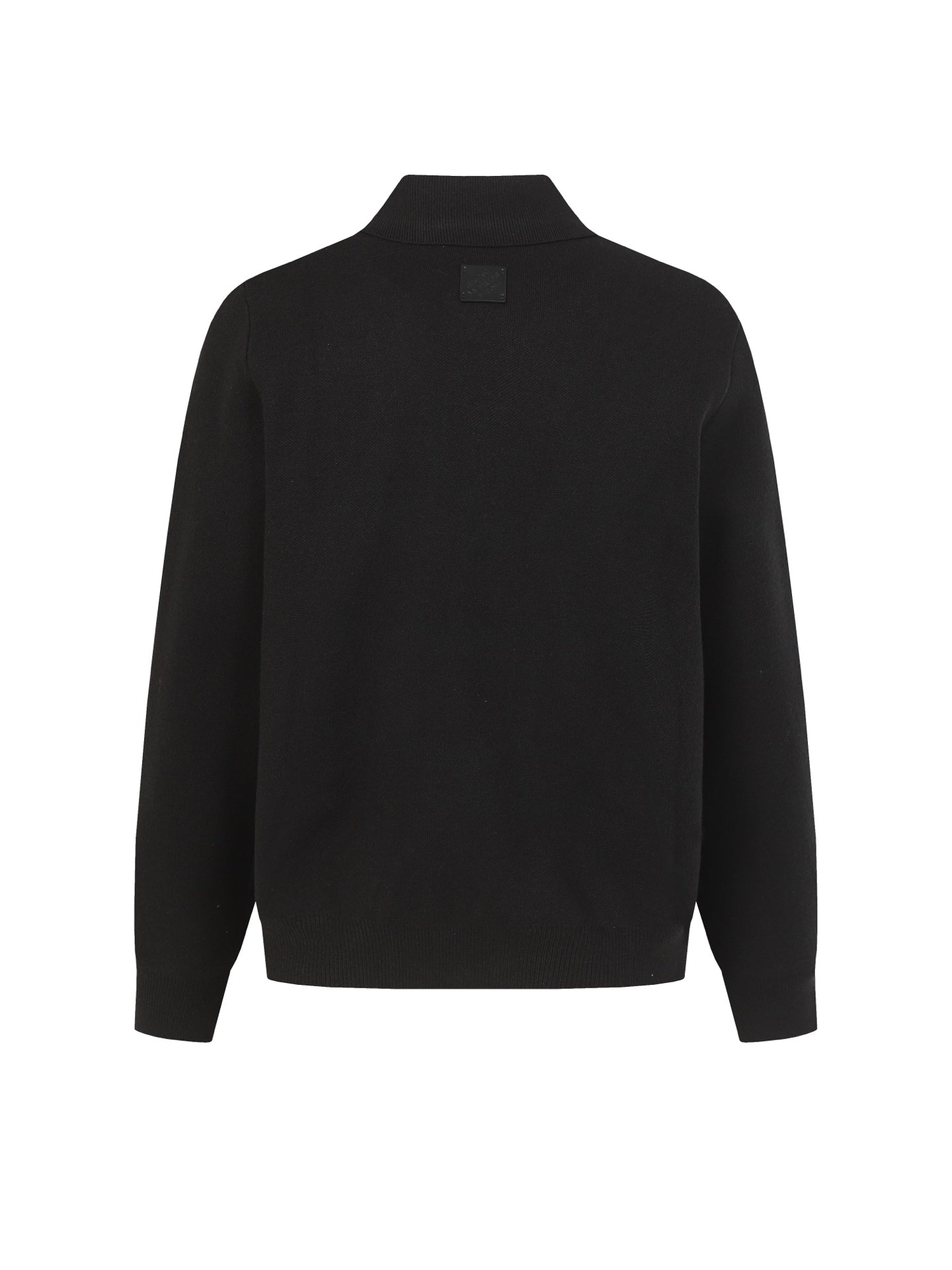 LV Leather Knit Wool Zip-Up Jacket 494212