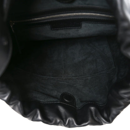 Nappa Intrecciato Biblioteca Bucket Bag Black